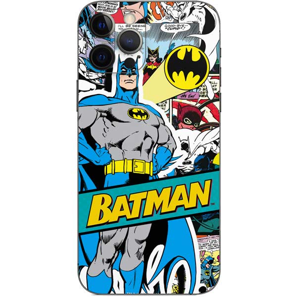 DC Comics Batman Vintage Pose Collage Art iPhone 12 Pro Skin