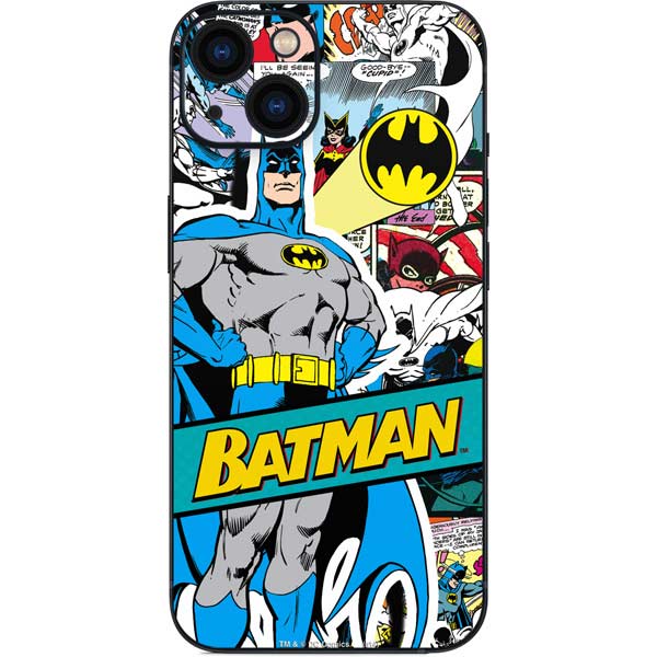 DC Comics Batman Vintage Pose Collage Art iPhone 13 Skin