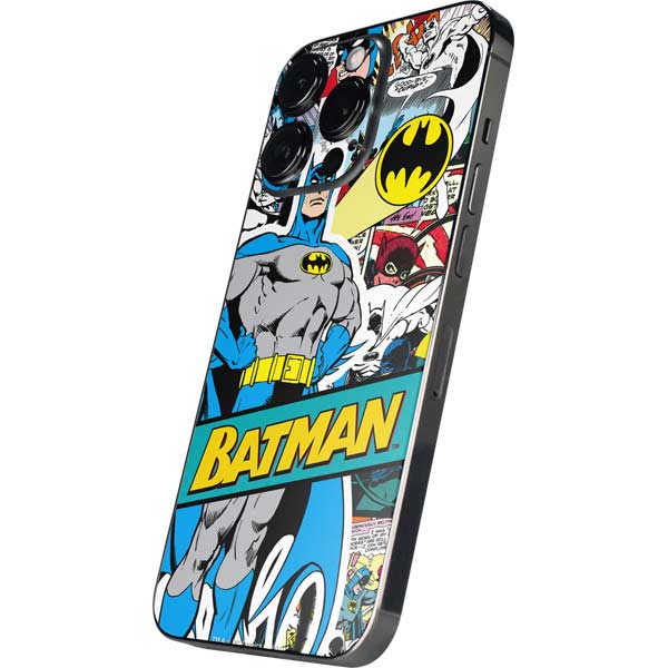 DC Comics Batman Vintage Pose Collage Art iPhone 15 Pro Skin