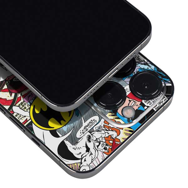 DC Comics Batman Vintage Pose Collage Art iPhone 15 Pro Skin