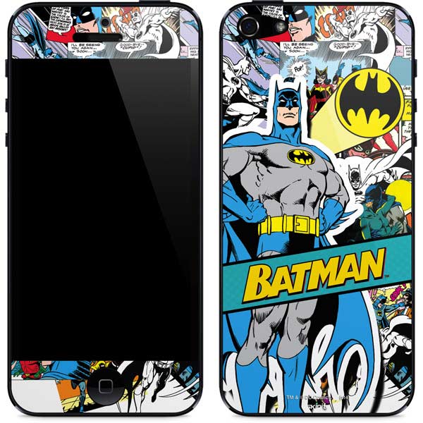 DC Comics Batman Vintage Pose Collage Art iPhone 5/5s/5SE Skin