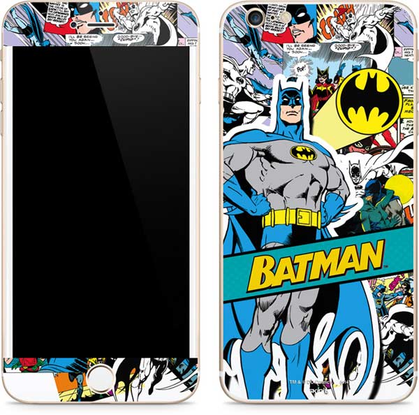 DC Comics Batman Vintage Pose Collage Art iPhone 6/6s Plus Skin