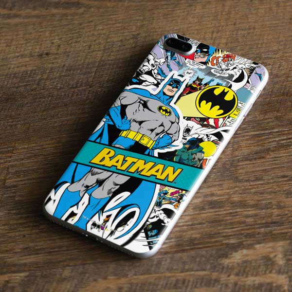 DC Comics Batman Vintage Pose Collage Art iPhone 8 Plus Skin