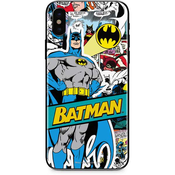 DC Comics Batman Vintage Pose Collage Art iPhone XS Max Skin