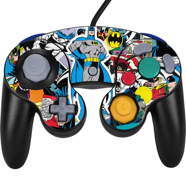 DC Comics Batman Vintage Pose Collage Art Nintendo GameCube Controller Skin