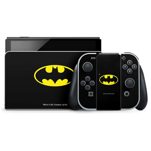 Batman Official Logo Nintendo Switch OLED (2021) Bundle Skin