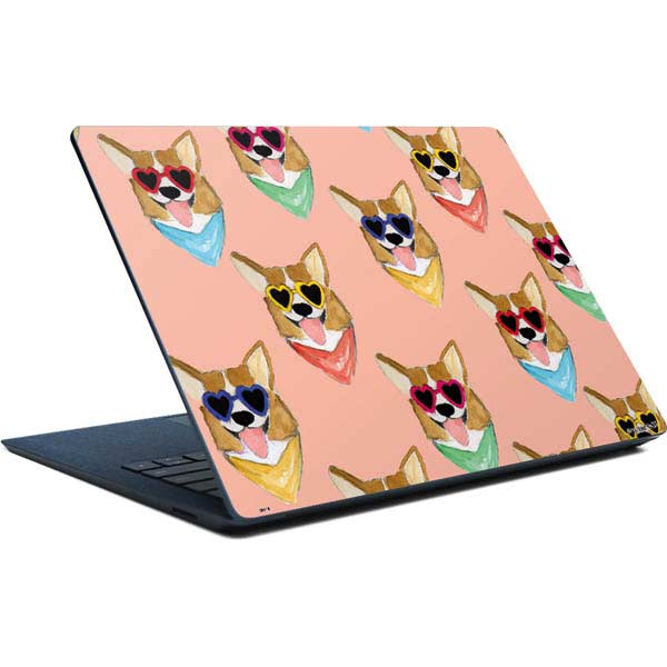 Bouffants and Broken Hearts Corgi Love Surface Laptop Skin