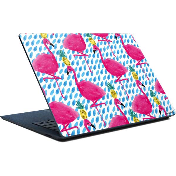 Bouffants and Broken Hearts Party Flamingos Surface Laptop Skin