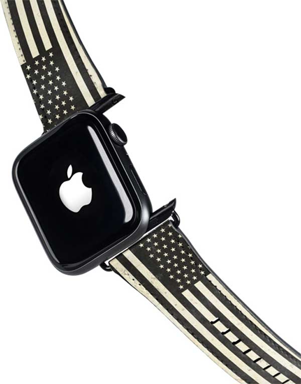 Black & White USA Flag Apple Watch Band 38-40mm