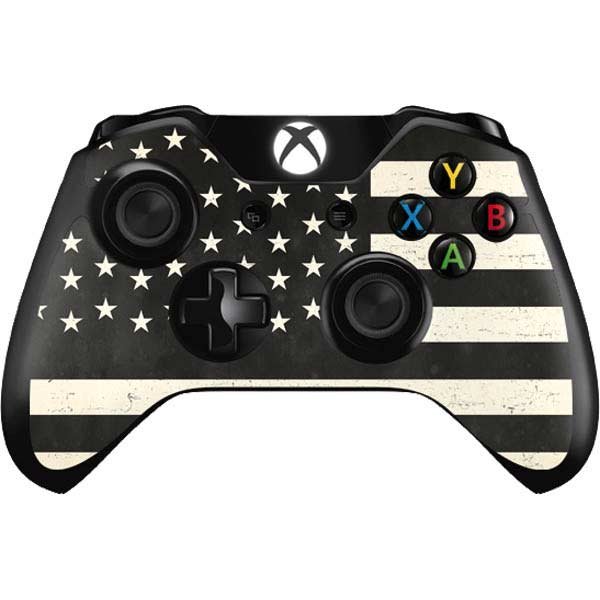 Black & White USA Flag Xbox One Controller Skin