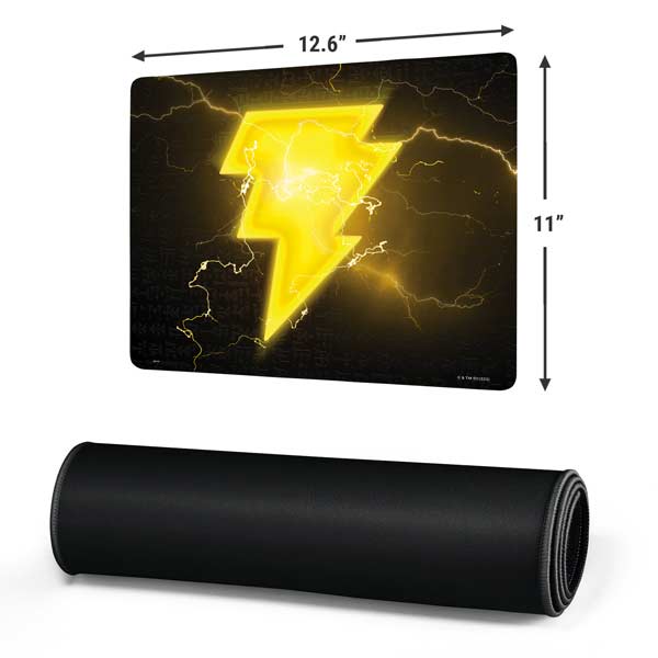 DC Comics Black Adam Lightning Bolt Gaming Mouse Pad