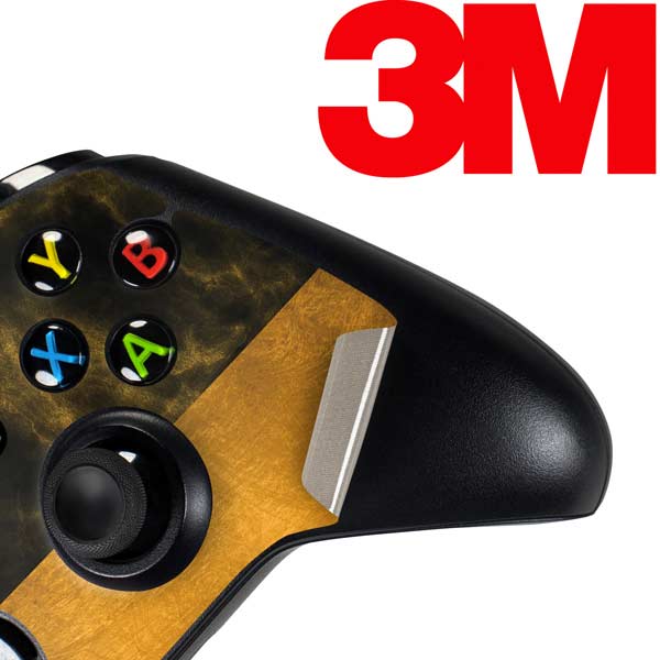 Black and Gold Split Marble Xbox One Controller Skin