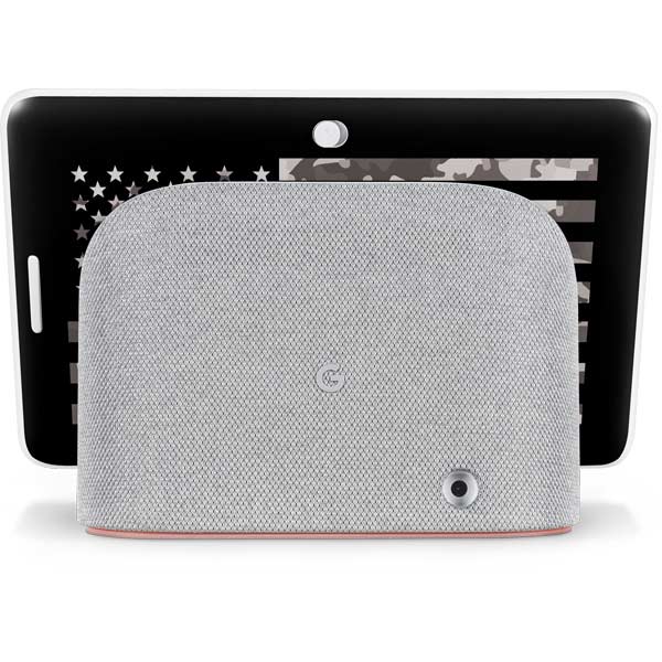 Black and White Camo American Flag Google Home Hub Skin