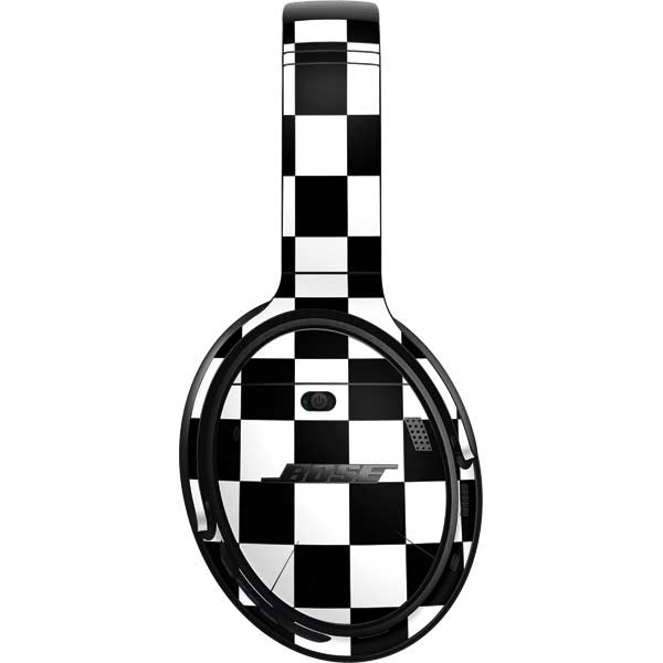 Black and White Checkered Bose QuietComfort 35 Headphones Skin