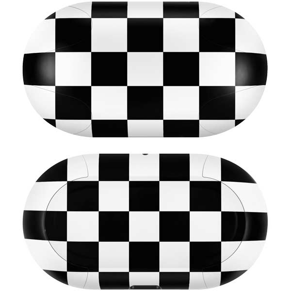 Black and White Checkered Galaxy Buds Skin