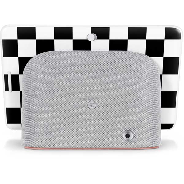 Black and White Checkered Google Home Hub Skin