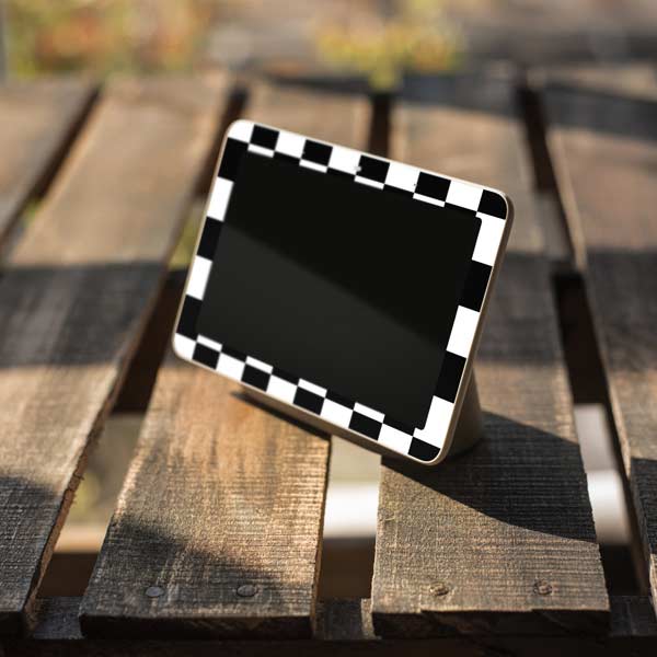 Black and White Checkered Google Home Hub Skin
