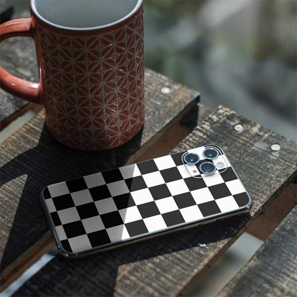 Black and White Checkered iPhone 11 Pro Skin