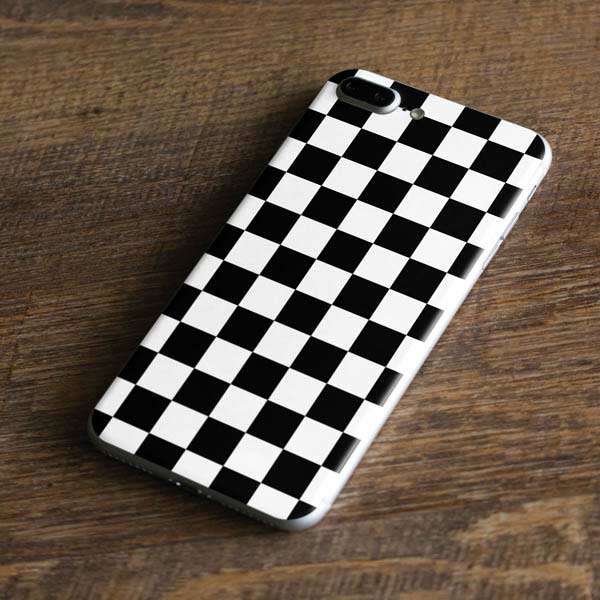 Black and White Checkered iPhone 8 Plus Skin