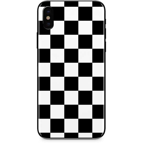 Black and White Checkered iPhone X Skin