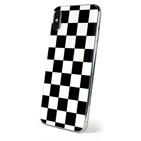 Black and White Checkered iPhone X Skin