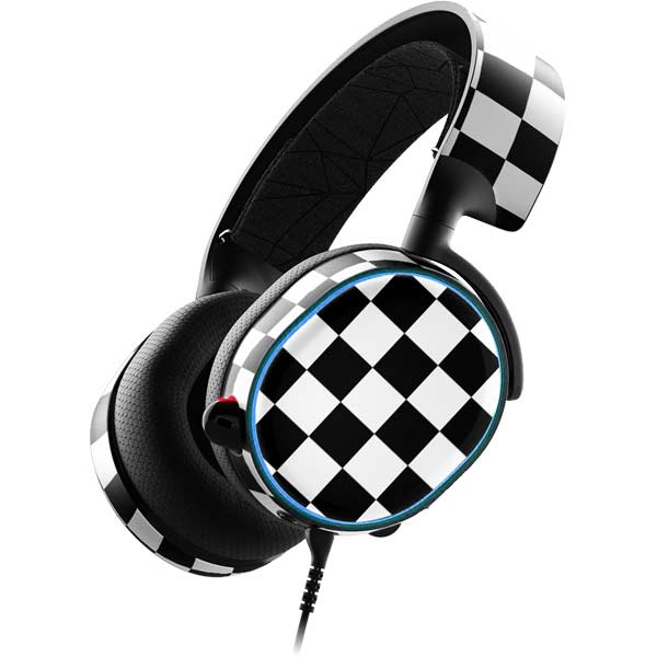 Black and White Checkered SteelSeries Arctis 3 Skin