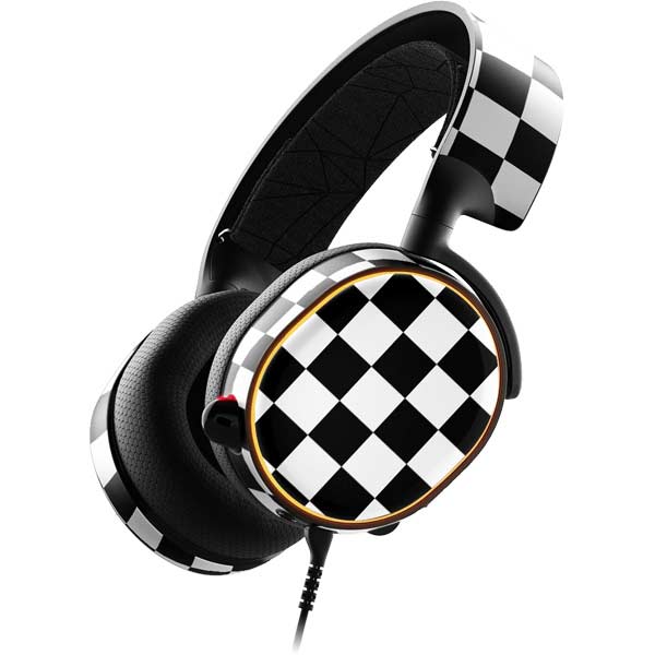 Black and White Checkered SteelSeries Arctis 5 Skin