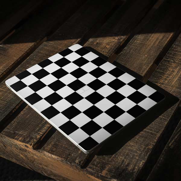 Black and White Checkered Surface Laptop 2 Skin