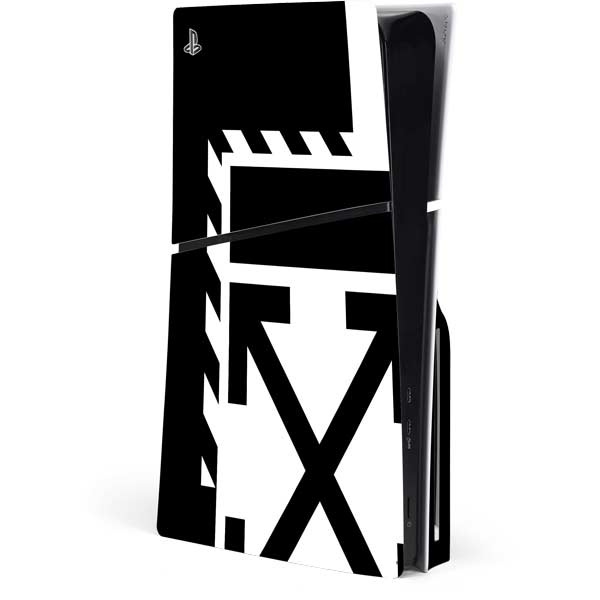 Black and White Geometric Shapes Skin for PS5 Slim Disk Console - Skinit