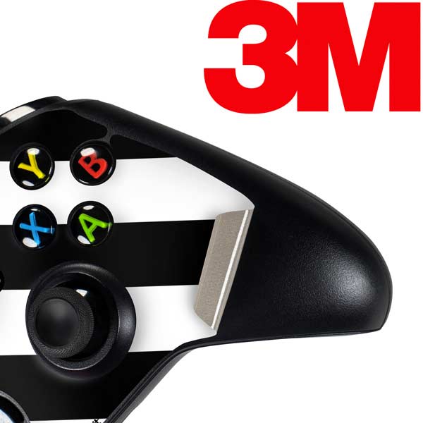 Black and White Geometric Stripes Xbox One Controller Skin
