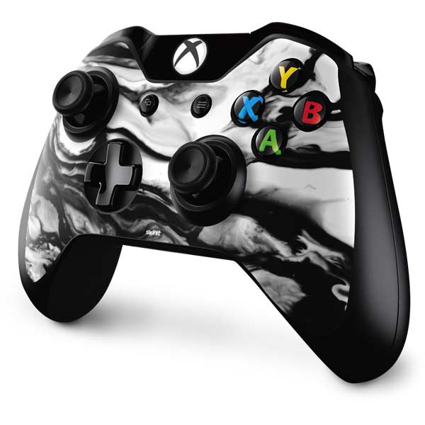 Black and White Marble Ink Xbox One Controller Skin