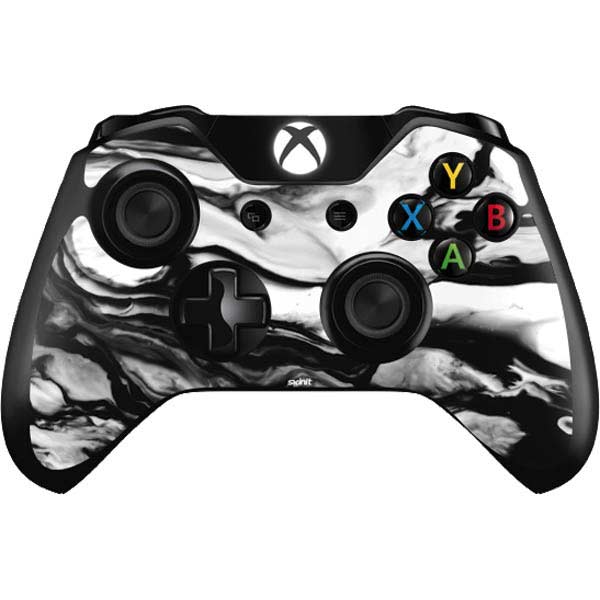 Black and White Marble Ink Xbox One Controller Skin