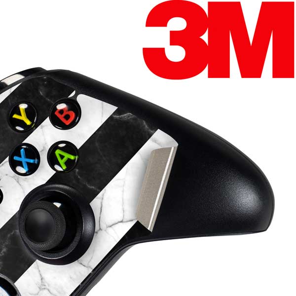 Black and White Striped Marble Xbox One Controller Skin