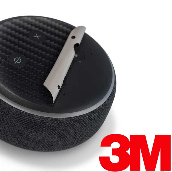 Black Carbon Fiber Specialty Texture Material Amazon Echo Dot Skin