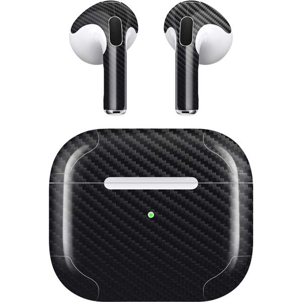 Black Carbon Fiber Specialty Texture Material Apple AirPods (3rd Gen 2021) Skin