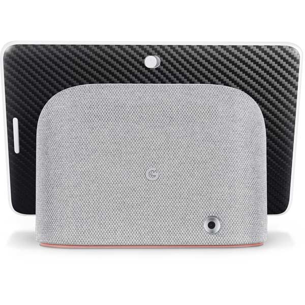 Black Carbon Fiber Specialty Texture Material Google Home Hub Skin
