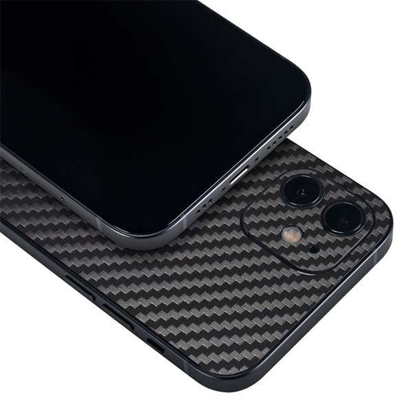 Black Carbon Fiber Specialty Texture Material iPhone 12 Mini Skin