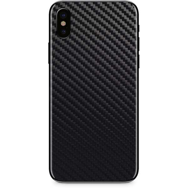 Black Carbon Fiber Specialty Texture Material iPhone XS Skin