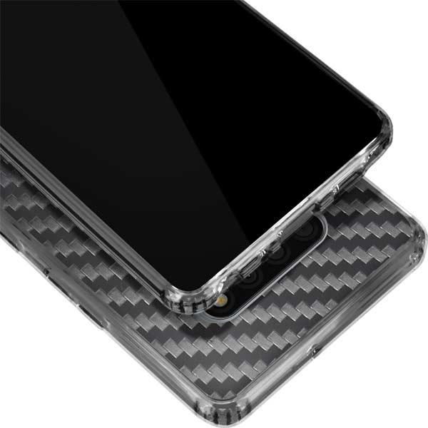 Black Carbon Fiber Specialty Texture Material LG Stylo 6 Clear Case