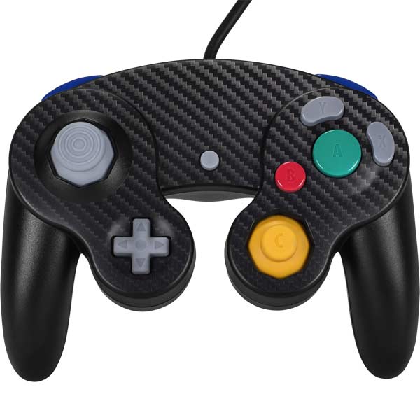 Black Carbon Fiber Specialty Texture Material Nintendo GameCube Controller Skin