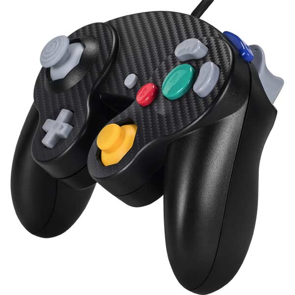 Black Carbon Fiber Specialty Texture Material Nintendo GameCube Controller Skin