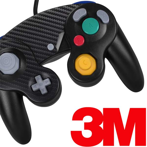 Black Carbon Fiber Specialty Texture Material Nintendo GameCube Controller Skin