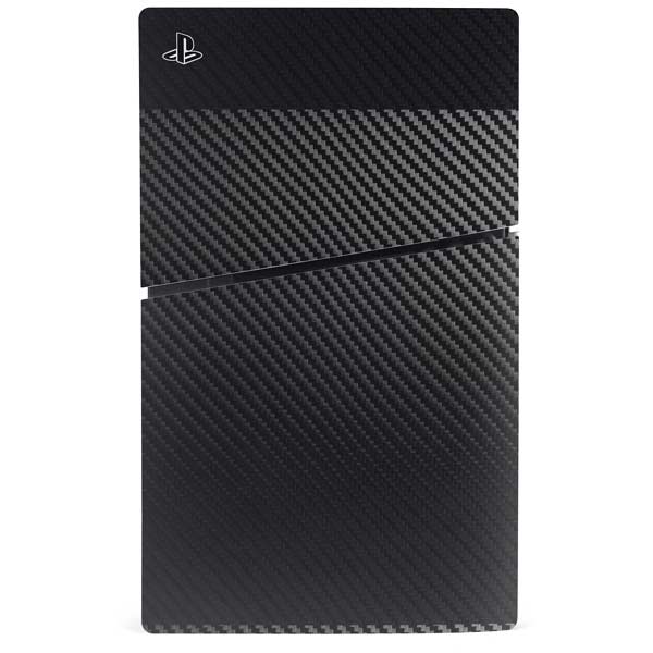 Black Carbon Fiber Specialty Texture Material PS5 Slim Disk Bundle Skin