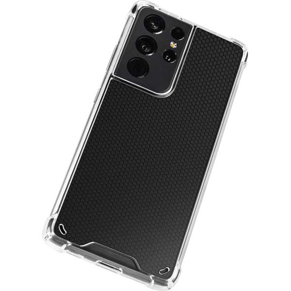 Specialty Vinyl Black Hex Texture Galaxy S21 Ultra 5G Clear Case