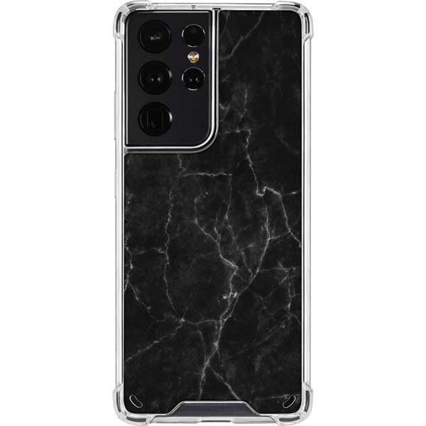 Black Marble Galaxy S21 Ultra 5G Clear Case