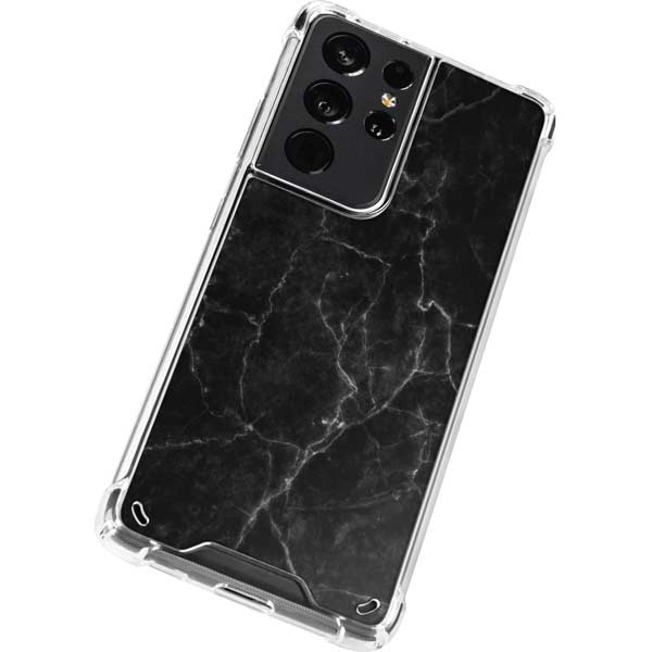Black Marble Galaxy S21 Ultra 5G Clear Case