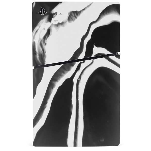Black Marble Ink PS5 Slim Disk Bundle Skin