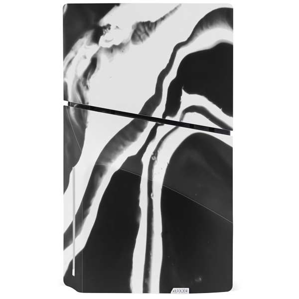 Black Marble Ink PS5 Slim Disk Bundle Skin