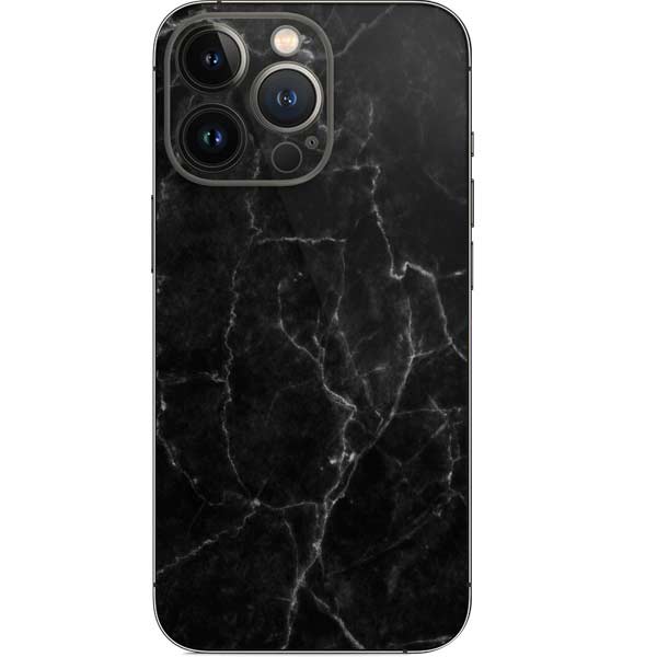 Black Marble iPhone 15 Pro Skin
