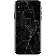 Black Marble iPhone X Skin
